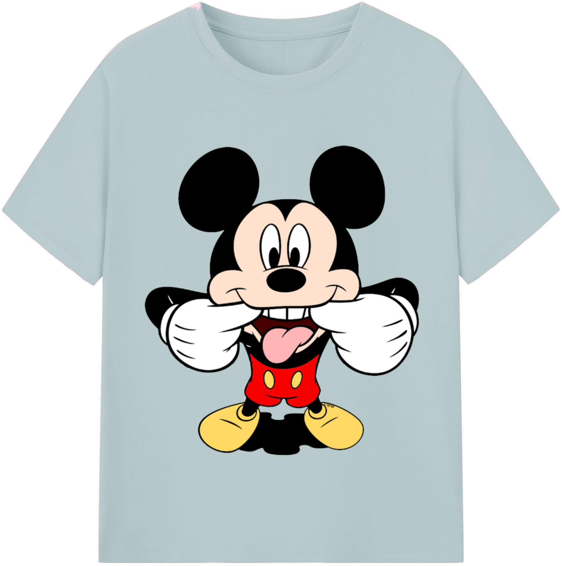 （画像用） ミッキーマウス Mickey Mouse 綿100％半袖Tシャツ（フロントプリント）